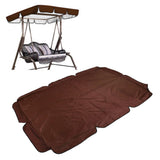 Outdoor Swing Canopy Garden Courtyard Waterproof Rocking Chair Dust Top Cover 210D Silver Coated Oxford Cloth Balcony Swing Canopy Coffee