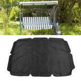 Outdoor Swing Canopy Garden Courtyard Waterproof Rocking Chair Dust Top Cover 210D Silver Coated Oxford Cloth Balcony Swing Canopy Black
