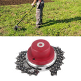 Weeder Chain Head Trimmer Chain Head Replacement Garden Lawn Mower Accessories Red Double Gaskets 65Mn