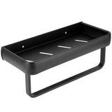 30cm Bathroom Shelf Space Aluminum Wall Mounted Hollow Storage Rack Basket Organizer(SingleLayer with Rod )