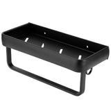 30cm Bathroom Shelf Space Aluminum Wall Mounted Hollow Storage Rack Basket Organizer(SingleLayer with Rod and 5 Hooks ) In Australia - Darrahopens
