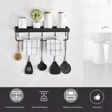 50cm Multifunctional Wall Mounted Kitchen Shelving Bathroom Storage Rack Bottle Holder(SingleLayer with Bar )