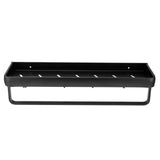 50cm Multifunctional Wall Mounted Kitchen Shelving Bathroom Storage Rack Bottle Holder(SingleLayer with Bar and 5 Hook )