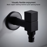 G1/2 Square Water Faucet Full Copper Single Cold Faucet Washing Machine Tap Hardware Fitttings