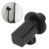 G1/2 Angle Valve Mixer Water Stop Valve Bathroom Toilet Washbasin Accessory Black
