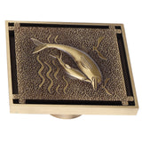 Antique Copper Waste Floor Drain Shower Bathroom Floor Drain Cover for Hotel Bath Accessories