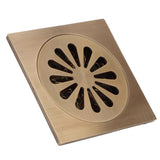 Floor Drain Set European Style Antique Copper Shower Drain Bathroom Toilet Accessory