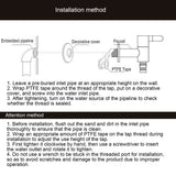 G1/2 Wall Mounted Washing Machine Faucet Brass Retro Hot Cold Water Tap Bathroom Supplies