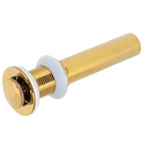 Gold Sink Drain without Overflow Anti Clog Bathroom Faucet Wash Basin Drain Stopperwithout Hole