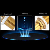 Wash Basin Sink Drain Anti Clogging Bathroom Drainer Stopper Accessories Non Overflow Gold(Flap with Hole )