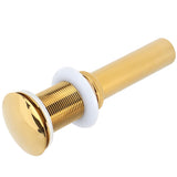 Bathroom Sink Drain Anti Clog Basin Brass Bounce Draining Stopper Bathroom AccessoryWithout Hole