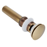 Brass Popup Drain Stopper Bathroom Basin Sink Draining Without Overflow AccessoryAntique Big Bouncing with Hole In Australia - Darrahopens