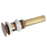 Brass Popup Drain Stopper Bathroom Basin Sink Draining Without Overflow AccessoryAntique Big Bouncing with Hole