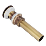Brass Popup Drain Stopper Bathroom Basin Sink Draining Without Overflow AccessoryAntique Big Bouncing with Hole
