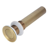 Brass Basin Sink Drain without Overflow Kitchen Bathroom Draining Stopper Accessorieswithout Hole