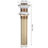 Brass Basin Sink Drain without Overflow Kitchen Bathroom Draining Stopper Accessorieswithout Hole