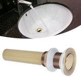 Sink Drain NonOverflow AntiClog Bathroom Wash Basin Drainer Stopper Accessory Antique(Flap without Hole )