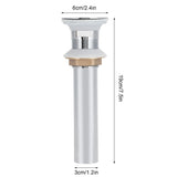 Bathroom Sink Drain Anti Clog Basin Popup Bounce Draining Stopper with Protective CoverWith Overflow Hole