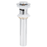 Basin Drain Sink Drain Stopper Electroplating Popup Drainer NonOverflow Bathroom Hardware(Electroplating Popup with Hole ) In Australia - Darrahopens