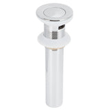 Basin Drain Sink Drain Stopper Electroplating Popup Drainer NonOverflow Bathroom Hardware(Electroplating Popup with Hole ) In Australia - Darrahopens