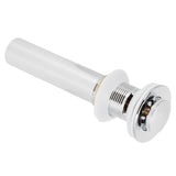 Basin Drain Sink Drain Stopper Electroplating Popup Drainer NonOverflow Bathroom Hardware(Electroplating Popup with Hole )