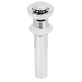 Basin Drain Sink Drain Stopper Electroplating Popup Drainer NonOverflow Bathroom Hardware(Electroplating Popup with Hole )