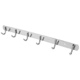 6-Hooks Bathroom Towel Hanger Kitchen Stainless Steel Hook Frame Storage Rack Organizer In Australia - Darrahopens