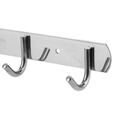 6-Hooks Bathroom Towel Hanger Kitchen Stainless Steel Hook Frame Storage Rack Organizer