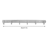 6-Hooks Bathroom Towel Hanger Kitchen Stainless Steel Hook Frame Storage Rack Organizer
