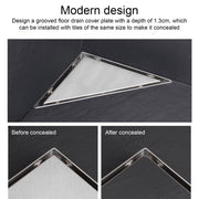 Floor Drain Set 304 Stainless Steel Triangular Corner Drain for Shower Room Bathroom