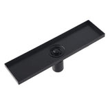 Linear Shower Floor Drain with Removable Cover 304 Stainless Steel Matte Black 30cm In Australia - Darrahopens