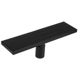 Linear Shower Floor Drain with Removable Cover 304 Stainless Steel Matte Black 30cm In Australia - Darrahopens