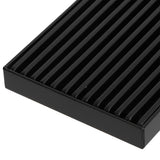 Linear Shower Floor Drain with Removable Cover 304 Stainless Steel Matte Black 30cm