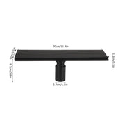 Linear Shower Floor Drain with Removable Cover 304 Stainless Steel Matte Black 30cm