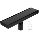 Floor Drain Set 304 Stainless Steel Linear Rectangular Shower Drain Matte Black 30cm In Australia - Darrahopens