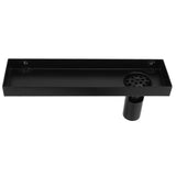 30cm Floor Drain 304 Stainless Steel Matte Black Linear Floor Concealed Drainer with Removable Cover