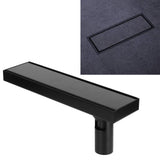 30cm Floor Drain 304 Stainless Steel Matte Black Linear Floor Concealed Drainer with Removable Cover