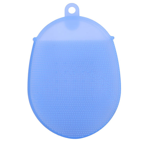 Silicone Dishwashing Brush Bath Body Face Cleansing Brush Kitchen Bathroom Cleaning ToolsBlue In Australia - Darrahopens