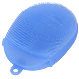 Silicone Dishwashing Brush Bath Body Face Cleansing Brush Kitchen Bathroom Cleaning ToolsBlue In Australia - Darrahopens