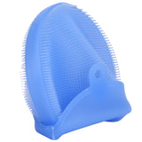 Silicone Dishwashing Brush Bath Body Face Cleansing Brush Kitchen Bathroom Cleaning ToolsBlue In Australia - Darrahopens