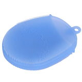 Silicone Dishwashing Brush Bath Body Face Cleansing Brush Kitchen Bathroom Cleaning ToolsBlue In Australia - Darrahopens