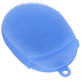 Silicone Dishwashing Brush Bath Body Face Cleansing Brush Kitchen Bathroom Cleaning ToolsBlue In Australia - Darrahopens