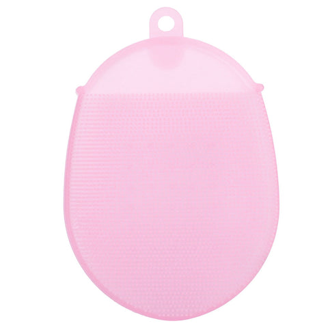Silicone Dishwashing Brush Bath Body Face Cleansing Brush Kitchen Bathroom Cleaning ToolsPink In Australia - Darrahopens