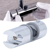 Shower Slide Rail Bar Holder 360 Degree Adjustable Straight Clamp ABS Chrome for 18‑25mm Pipe