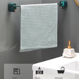 Bathroom Single Towel Rack Perforation Free Wall Mounted Towel Bar Bathroom AccessoryBlack Green Long