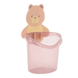 Wall Mounted Bathroom Toothbrush Holder Toothpaste Storage Box Home Storage RackPink