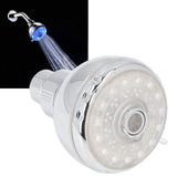 G1/2 Male Thread Shower Head Temperature Controlled 3 Color Changing Rainfall LED Fixed Shower Head for Bathroom
