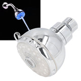 G1/2 Male Thread Shower Head Temperature Controlled 3 Color Changing Rainfall LED Fixed Shower Head for Bathroom