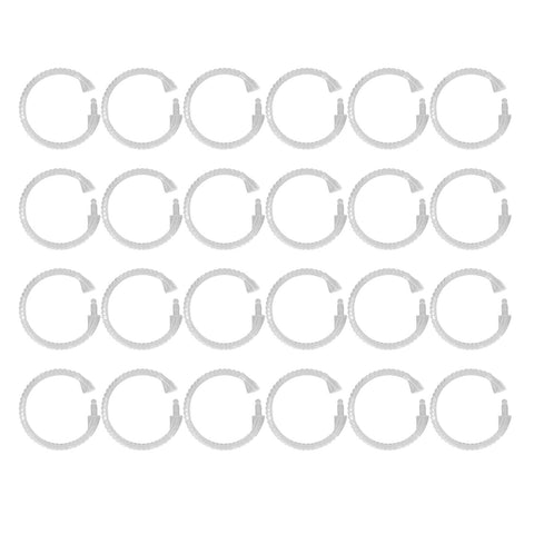 24Pcs Curtain Rings ABS Transparent O Shape Shower Curtain Hooks for Bathroom Shower Rod In Australia - Darrahopens