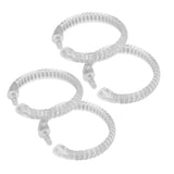 24Pcs Curtain Rings ABS Transparent O Shape Shower Curtain Hooks for Bathroom Shower Rod In Australia - Darrahopens